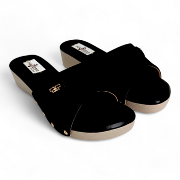 Black Wedge Heel Footwear | Classy, Comfortable & Durable for Daily Use