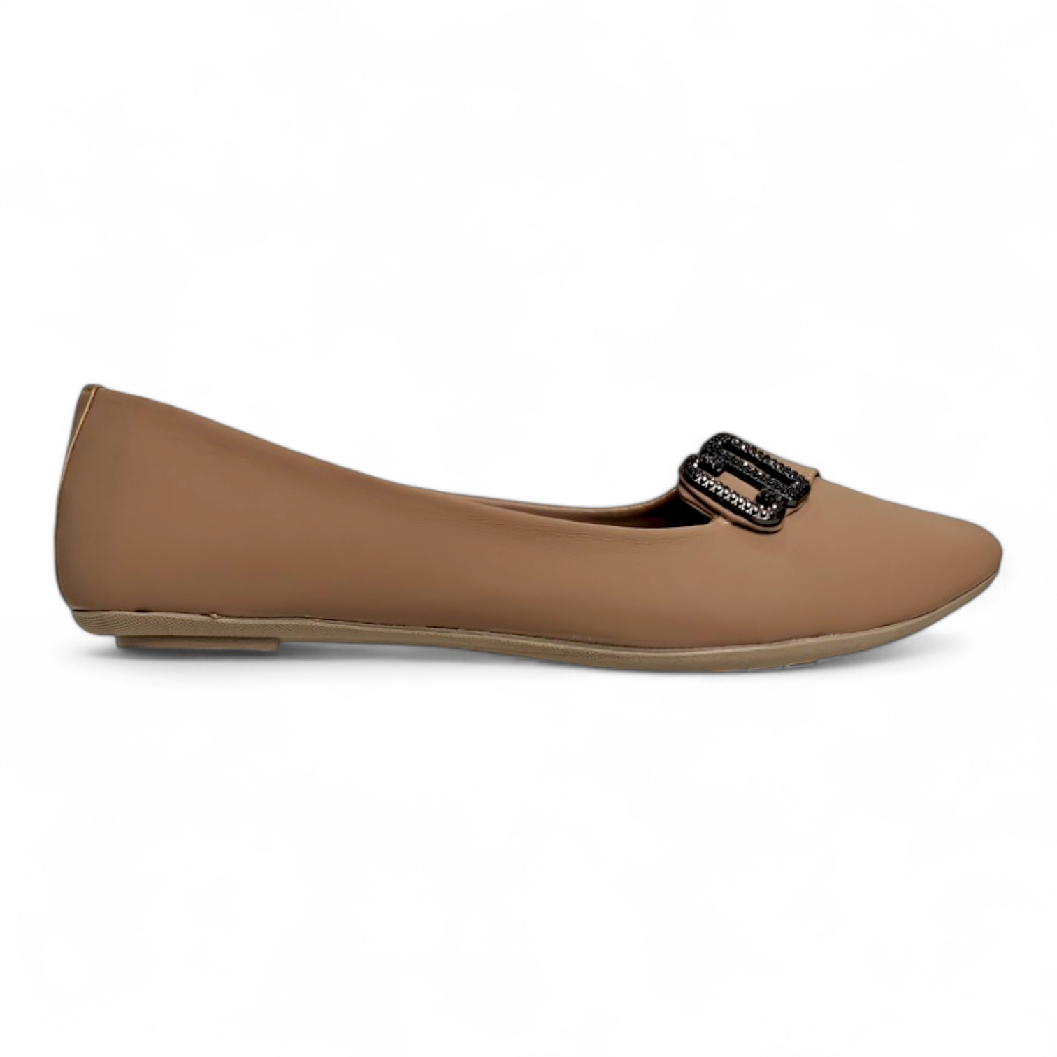 Side view of Embellished Cross Knot Belt Open Toe Women's Flat Footwear showcasing the cross knot detail