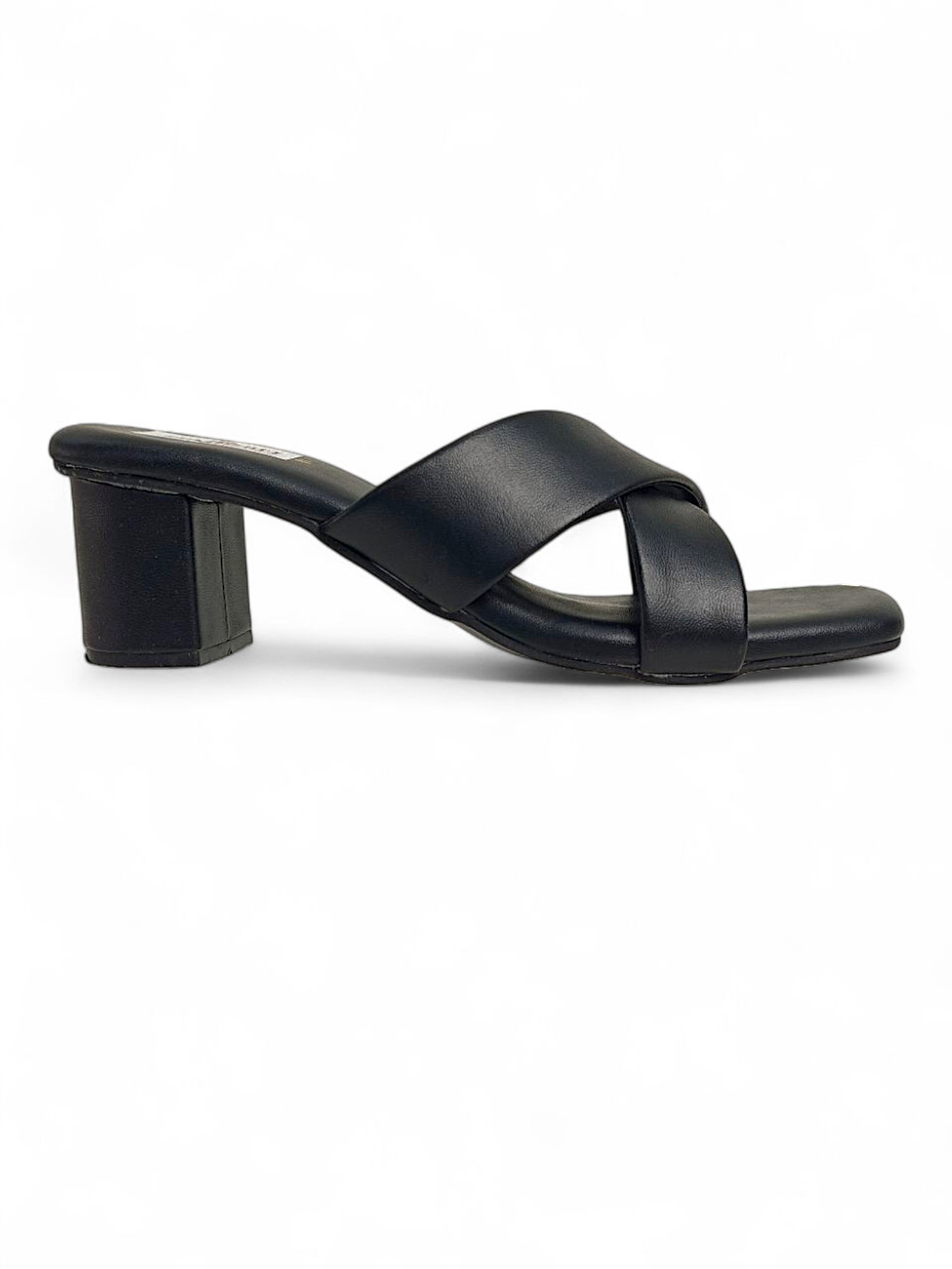 Elegant black block heel sandals for party wear
