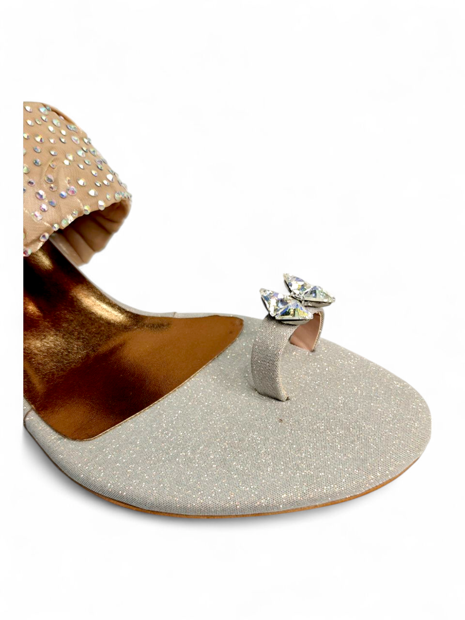 Comfortable golden block heels online India