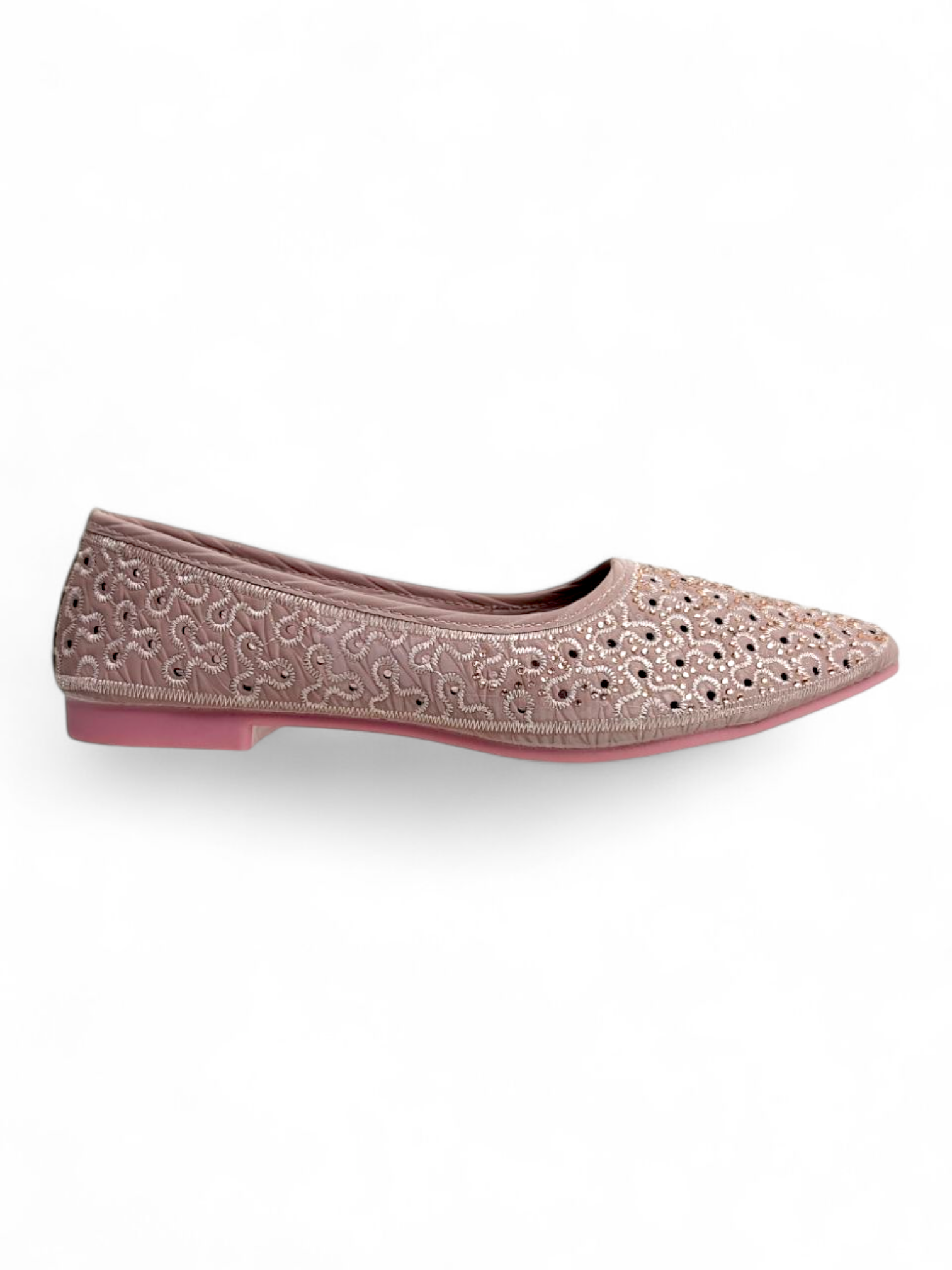 Elegant festive flat shoes with sequin design